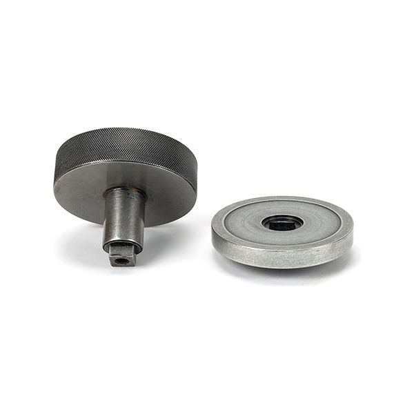 From The Anvil - Pewter Brompton Centre Door Knob (Plain) - 46762