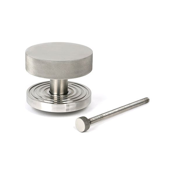 From The Anvil - Satin Marine SS (316) Brompton Centre Door Knob (Square) - Satin Marine SS (316)  - 46773