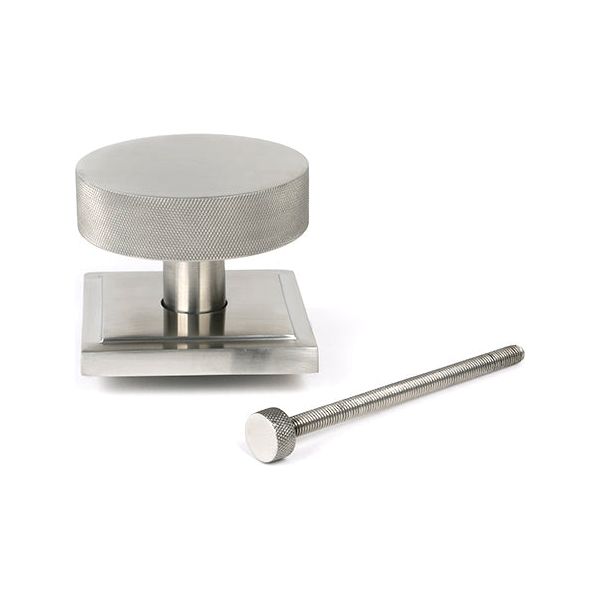 From The Anvil - Satin Marine SS (316) Brompton Centre Door Knob (Square) - Satin Marine SS (316)  - 46773