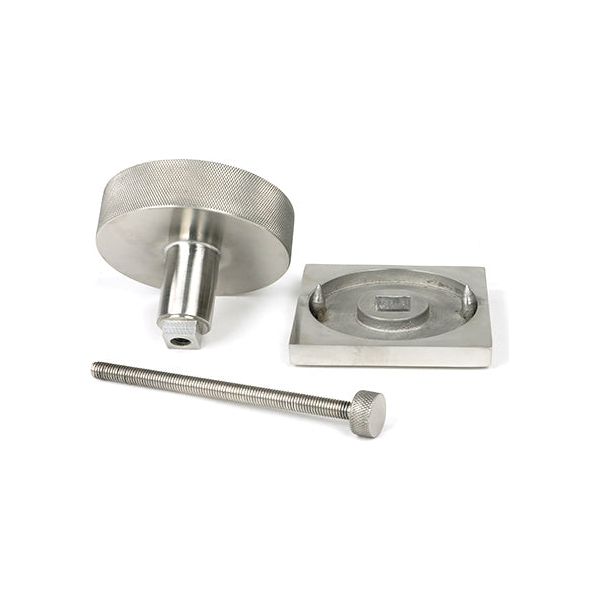 From The Anvil - Satin Marine SS (316) Brompton Centre Door Knob (Square) - Satin Marine SS (316)  - 46773