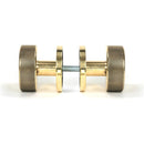 From The Anvil - Aged Brass Brompton Mortice/Rim Knob Set (Beehive) - Aged Brass  - 46776 - Choice Handles