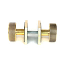 From The Anvil - Aged Brass Brompton Mortice/Rim Knob Set (Square) - Aged Brass  - 46777 - Choice Handles
