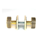From The Anvil - Aged Brass Brompton Mortice/Rim Knob Set (Square) - Aged Brass  - 46777 - Choice Handles