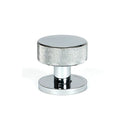 From The Anvil - Polished Chrome Brompton Mortice/Rim Knob Set (Art Deco) - Polished Chrome  - 46779 - Choice Handles