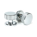 From The Anvil - Polished Chrome Brompton Mortice/Rim Knob Set (Art Deco) - Polished Chrome  - 46779 - Choice Handles