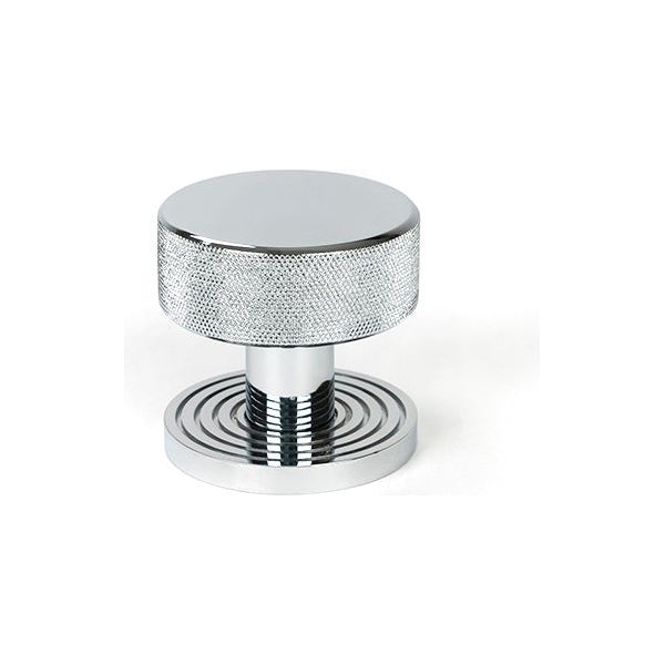 From The Anvil - Polished Chrome Brompton Mortice/Rim Knob Set (Square) - Polished Chrome  - 46781 - Choice Handles
