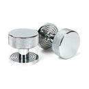 From The Anvil - Polished Chrome Brompton Mortice/Rim Knob Set (Beehive) - Polished Chrome  - 46780 - Choice Handles