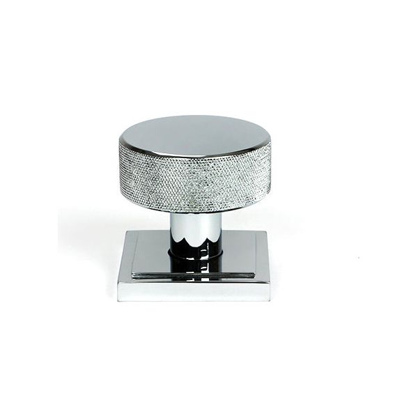 From The Anvil - Polished Chrome Brompton Mortice/Rim Knob Set (Square) - Polished Chrome  - 46781 - Choice Handles