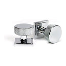 From The Anvil - Polished Chrome Brompton Mortice/Rim Knob Set (Square) - Polished Chrome  - 46781 - Choice Handles