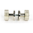 From The Anvil - Polished Nickel Brompton Mortice/Rim Knob Set (Art Deco) - Polished Nickel  - 46783 - Choice Handles