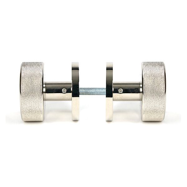 From The Anvil - Polished Nickel Brompton Mortice/Rim Knob Set (Beehive) - Polished Nickel  - 46784 - Choice Handles