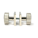 From The Anvil - Polished Nickel Brompton Mortice/Rim Knob Set (Square) - Polished Nickel  - 46785 - Choice Handles
