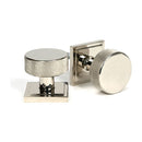 From The Anvil - Polished Nickel Brompton Mortice/Rim Knob Set (Square) - Polished Nickel  - 46785 - Choice Handles