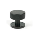 From The Anvil - Aged Bronze Brompton Mortice/Rim Knob Set (Art Deco) - Aged Bronze  - 46787 - Choice Handles