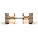 From The Anvil - Polished Bronze Brompton Mortice/Rim Knob Set (Art Deco) - Polished Bronze  - 46791 - Choice Handles