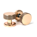 From The Anvil - Polished Bronze Brompton Mortice/Rim Knob Set (Art Deco) - Polished Bronze  - 46791 - Choice Handles