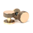 From The Anvil - Polished Bronze Brompton Mortice/Rim Knob Set (Beehive) - Polished Bronze  - 46792 - Choice Handles