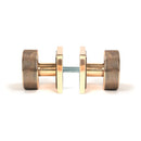 From The Anvil - Polished Bronze Brompton Mortice/Rim Knob Set (Square) - Polished Bronze  - 46793 - Choice Handles