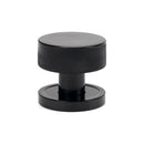 From The Anvil - Black Brompton Mortice/Rim Knob Set (Plain) - Black  - 46794 - Choice Handles