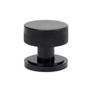 From The Anvil - Black Brompton Mortice/Rim Knob Set (Art Deco) - Black  - 46795 - Choice Handles