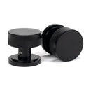 From The Anvil - Black Brompton Mortice/Rim Knob Set (Art Deco) - Black  - 46795 - Choice Handles
