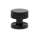 From The Anvil - Black Brompton Mortice/Rim Knob Set (Beehive) - Black  - 46796 - Choice Handles
