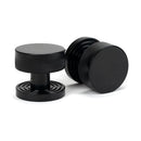 From The Anvil - Black Brompton Mortice/Rim Knob Set (Beehive) - Black  - 46796 - Choice Handles
