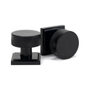 From The Anvil - Black Brompton Mortice/Rim Knob Set (Square) - Black  - 46797 - Choice Handles