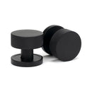 From The Anvil - Matt Black Brompton Mortice/Rim Knob Set (Plain) - Matt Black  - 46798 - Choice Handles