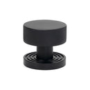From The Anvil - Matt Black Brompton Mortice/Rim Knob Set (Beehive) - Matt Black  - 46800 - Choice Handles