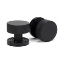 From The Anvil - Matt Black Brompton Mortice/Rim Knob Set (Beehive) - Matt Black  - 46800 - Choice Handles