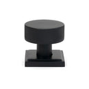 From The Anvil - Matt Black Brompton Mortice/Rim Knob Set (Square) - Matt Black  - 46801 - Choice Handles