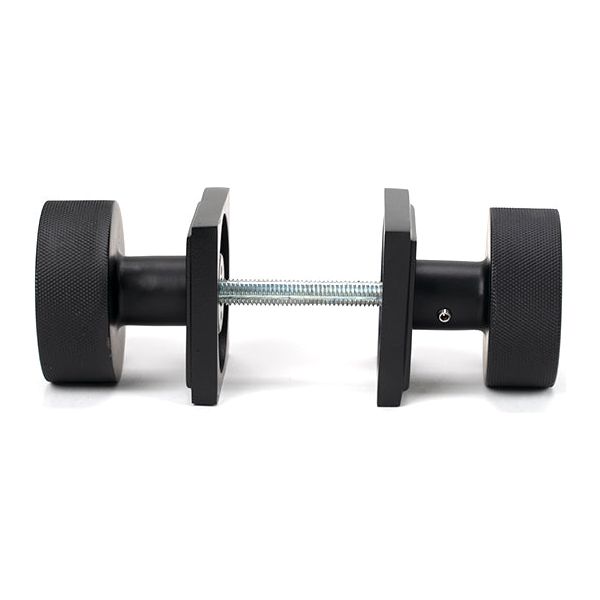 From The Anvil - Matt Black Brompton Mortice/Rim Knob Set (Square) - Matt Black  - 46801 - Choice Handles