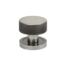 From The Anvil - Pewter Brompton Mortice/Rim Knob Set (Art Deco) - Pewter Patina  - 46803 - Choice Handles