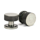 From The Anvil - Pewter Brompton Mortice/Rim Knob Set (Art Deco) - Pewter Patina  - 46803 - Choice Handles