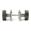 From The Anvil - Pewter Brompton Mortice/Rim Knob Set (Square) - Pewter Patina  - 46805 - Choice Handles