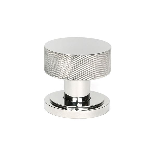 From The Anvil - Polished Marine SS (316) Brompton Mortice/Rim Knob Set (Art Deco) - Polished Marine SS (316)  - 46807 - Choice Handles