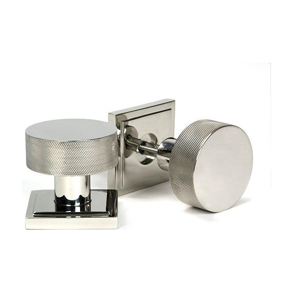 From The Anvil - Polished Marine SS (316) Brompton Mortice/Rim Knob Set (Square) - Polished Marine SS (316)  - 46809