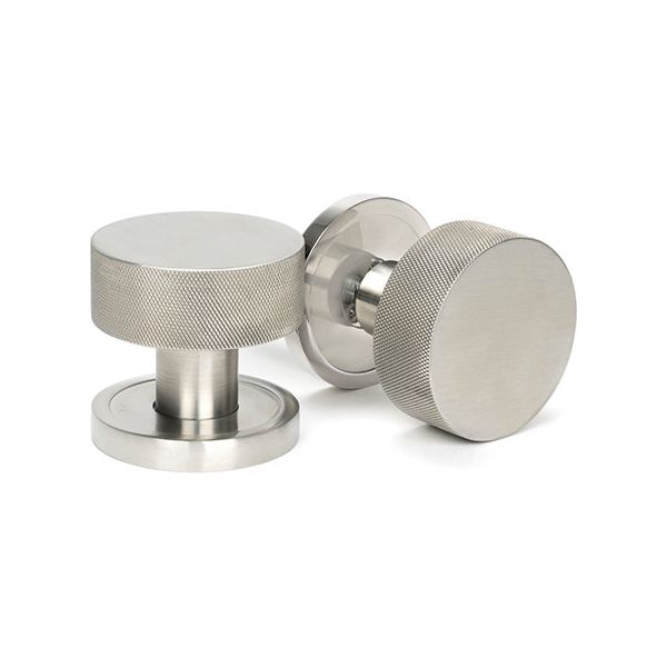 From The Anvil - Satin Marine SS (316) Brompton Mortice/Rim Knob Set (Plain) - Satin Marine SS (316)  - 46810