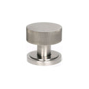 From The Anvil - Satin Marine SS (316) Brompton Mortice/Rim Knob Set (Art Deco) - Satin Marine SS (316)  - 46811 - Choice Handles