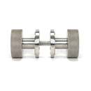 From The Anvil - Satin Marine SS (316) Brompton Mortice/Rim Knob Set (Art Deco) - Satin Marine SS (316)  - 46811 - Choice Handles