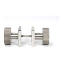 From The Anvil - Satin Marine SS (316) Brompton Mortice/Rim Knob Set (Square) - Satin Marine SS (316)  - 46813 - Choice Handles