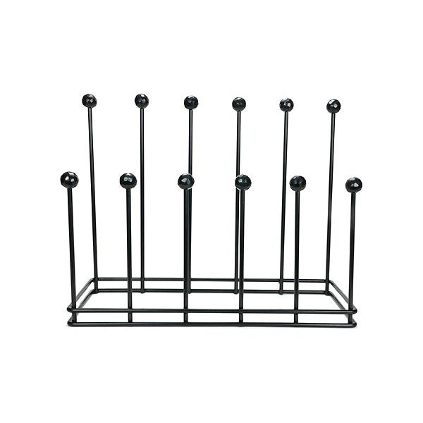 From The Anvil - Matt Black Six Pair Boot Rack - Matt Black  - 47108