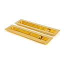 From The Anvil - 250mm Plain Rectangular Pull - Privacy Set - Polished Brass - 47164 - Choice Handles