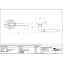 From The Anvil - Polished Brass Newbury Lever on Rose Set - 47193 - Choice Handles