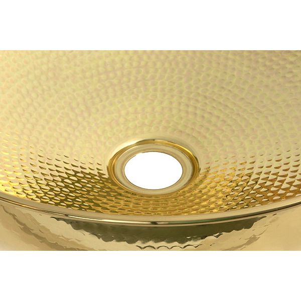 From The Anvil - Hammered Brass Round Sink - Hammered Brass  - 47199
