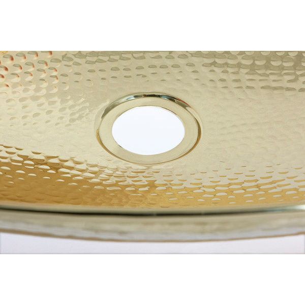 From The Anvil - Hammered Brass Oval Sink - Hammered Brass  - 47205