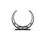 From The Anvil - Pewter Curved Log Holder - Small - Pewter Patina  - 47210 - Choice Handles