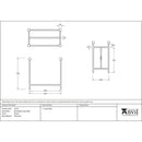 From The Anvil - Pewter Rectangular Log Holder - Pewter Patina  - 47214 - Choice Handles