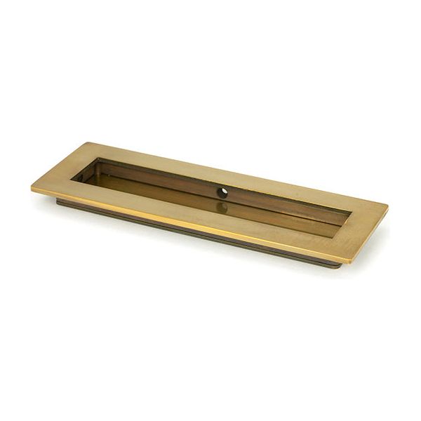 From The Anvil - 175mm Plain Rectangular Pull - Aged Brass - 48306 - Choice Handles